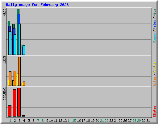 Daily usage for February 2026
