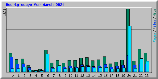 Hourly usage for March 2024