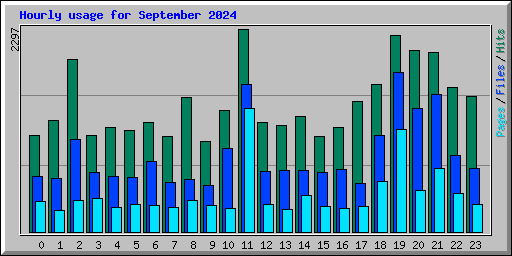 Hourly usage for September 2024