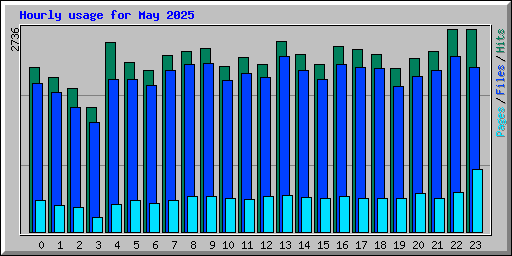 Hourly usage for May 2025
