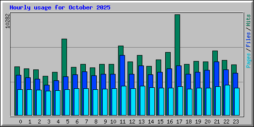 Hourly usage for October 2025